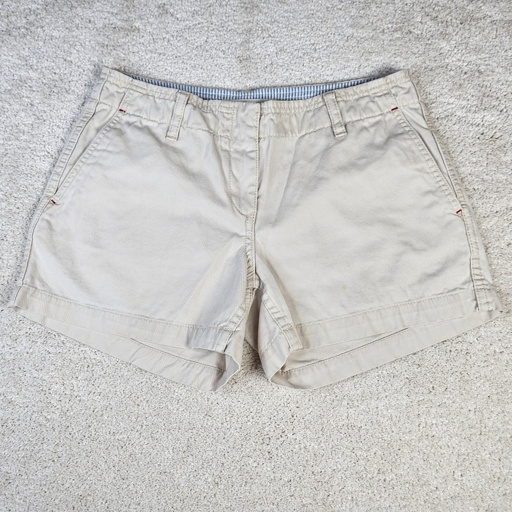 Women's Tommy Hilfiger Y2K Size 6 Petite Khaki Tan Chino Shorts Classic‎ Casual